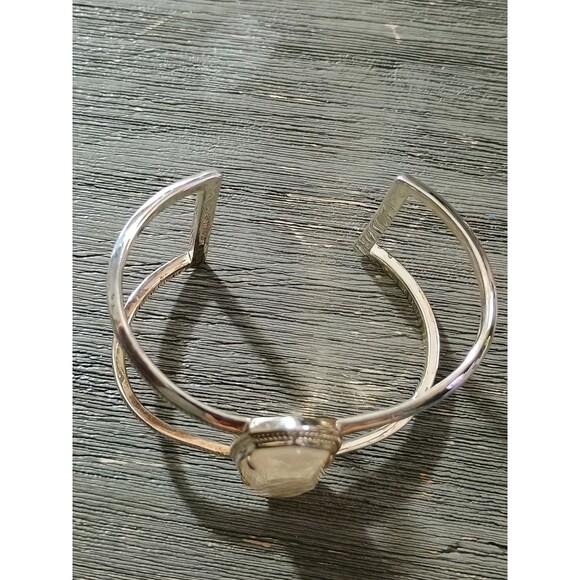 Kendra Scott Lawson Gold Tone Crushed Ivory Mother of Pearl  Kendra Scott Lawson Mother Of Pearl Gold Tone Cuff Bracelet